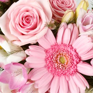 Pink and White Wreath