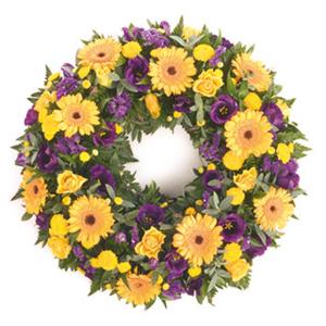 Yellow and Blue Wreath